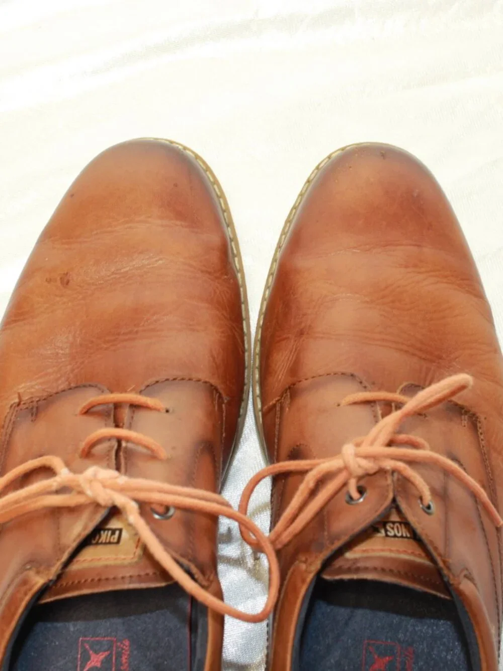 Pikolinos Size 43 (US 9.5-10) Brown Smooth Calf Skin Leather Avila Lace Up Shoes